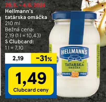 Hellmann's tatárska omáčka, 210 ml 