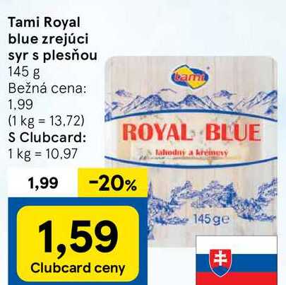 Tami Royal blue zrejúci syr s plesňou, 145 g 