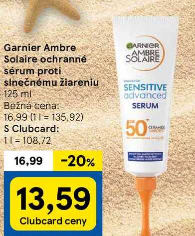 Garnier Ambre Solaire ochranné sérum proti slnečnému žiareniu, 125 ml 