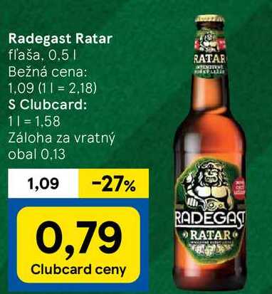 Radegast Ratar, 0,5 l