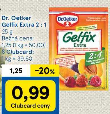 Dr. Oetker Gelfix Extra 2:1, 25 g