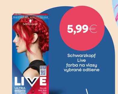 Schwarzkopf Live farba na vlasy vybrané odtiene