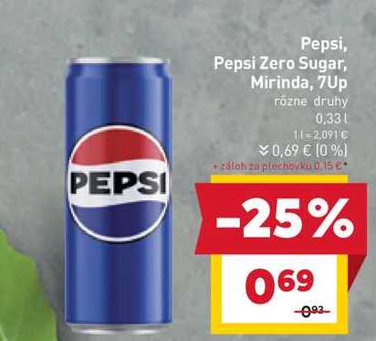 Pepsi Cola 0,33 l v akcii