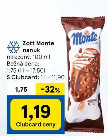 Zott Monte nanuk, 100 ml