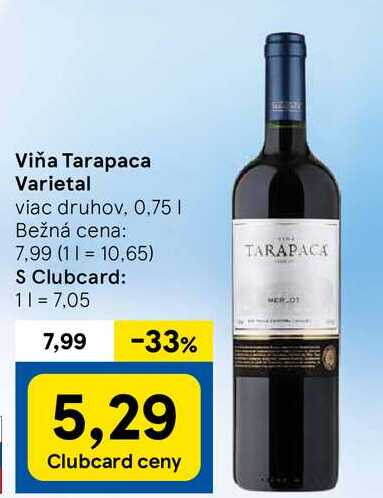 Viňa Tarapaca Varietal, 0,75 l