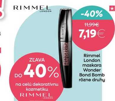 Rimmel London maskara Wonder Bond Bomb rôzne druhy 