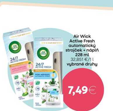 Air Wick Active Fresh automatický strojček + náplň 228 ml