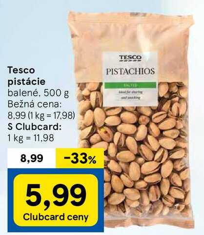 Tesco pistácie, 500 g