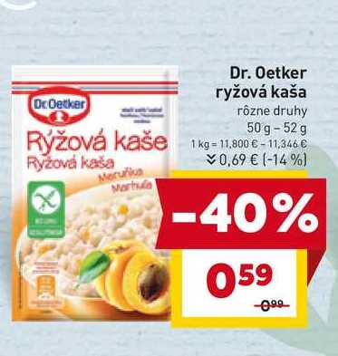 Dr. Oetker ryžová kaša rôzne druhy 50 g