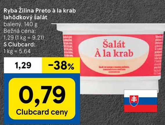 Ryba Žilina Preto à la krab lahôdkový šalát , 140 g