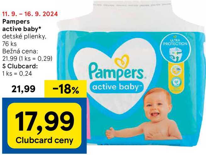 Pampers active baby, 76 ks B