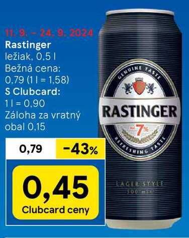 Rastinger, 0,5 l