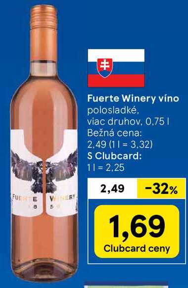 Fuerte Winery víno, 0,75 l