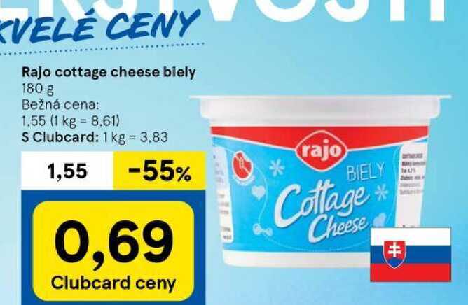 Rajo cottage cheese biely 180 g 