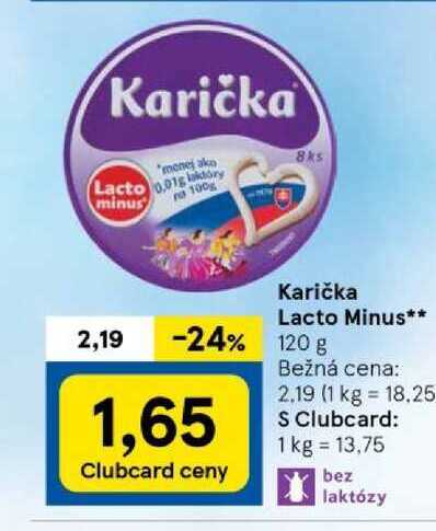 Karička Lacto Minus 120g