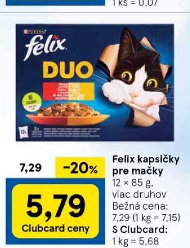 Felix kapsičky pre mačky 12 × 85 g, viac druhov 