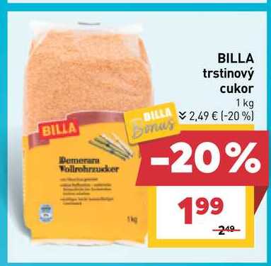 BILLA trstinový cukor 1 kg 