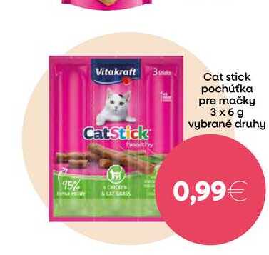 Vitakraft Cat stick pochúťka pre mačky 3x6g 