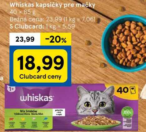 Whiskas kapsičky pre mačky, 40x 85 g 