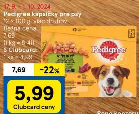 Pedigree kapsičky pre psy, 12x 100 g