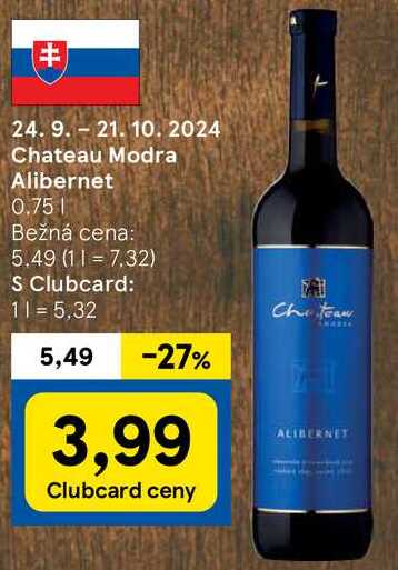 Chateau Modra Alibernet, 0,75 l