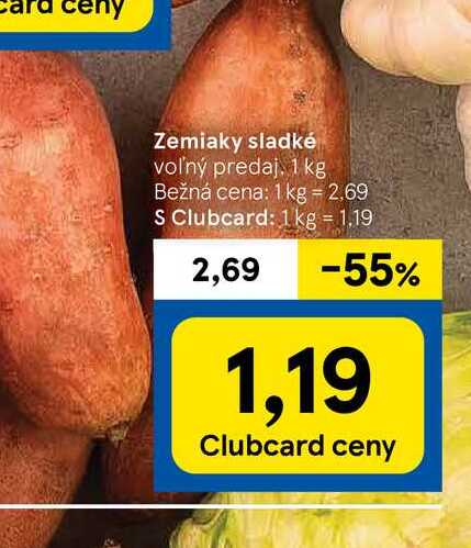 Zemiaky sladké voľný predaj, 1 kg