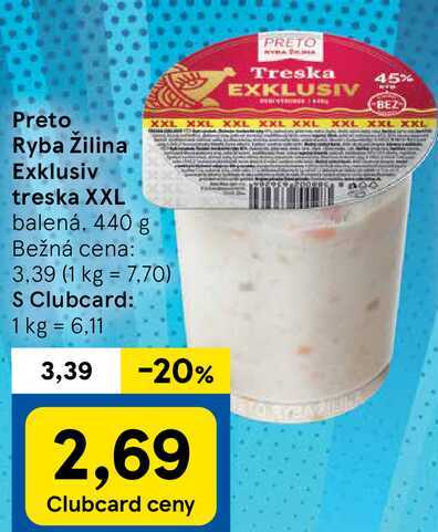 Preto Ryba Žilina Exklusiv treska XXL, 400 g