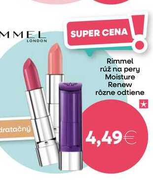 Rimmel rúž na pery Moisture Renew rôzne odtiene 