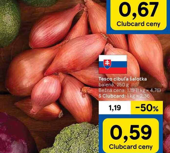 Tesco cibuľa šalotka, 250 g 