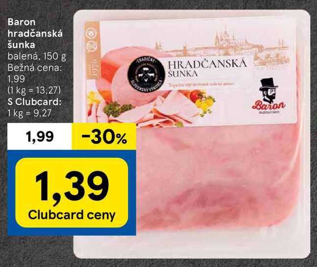 Baron hradčanská šunka, 150 g