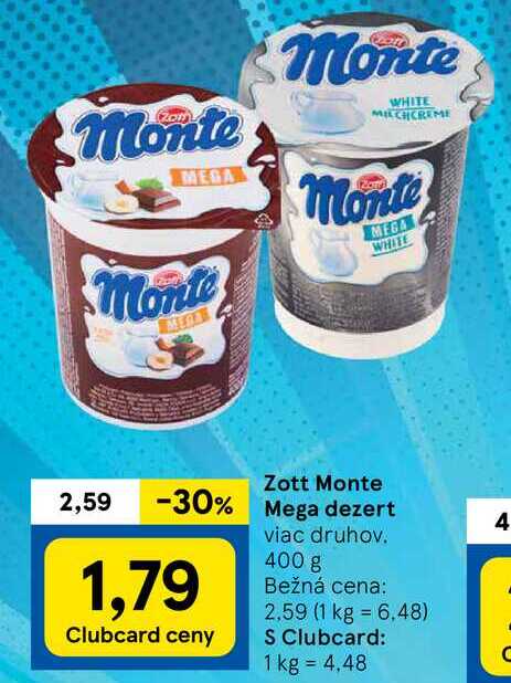 Zott Monte Mega dezert, 400 g