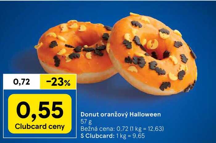 Donut oranžový Halloween, 57 g