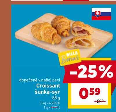 Croissant šunka-syr 88 g 