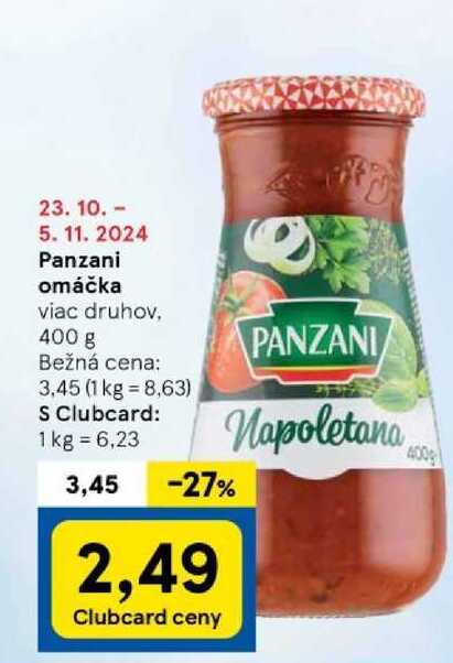 Panzani omáčka, 400 g