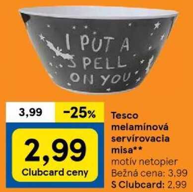 Tesco melamínová servírovacia misa