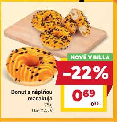 Donut s náplňou marakuja 75 g 