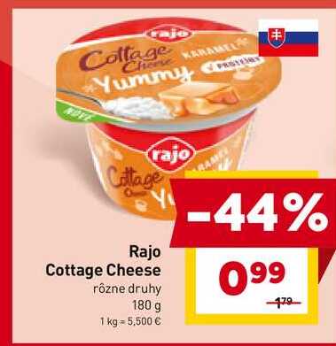 Rajo Cottage Cheese rôzne druhy 180 g