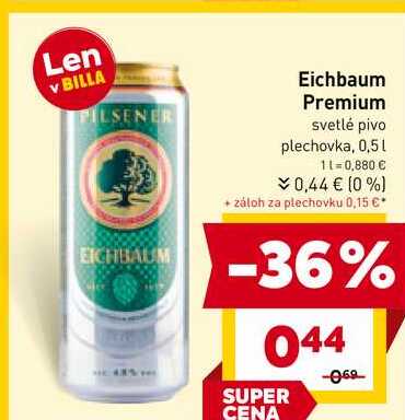 Eichbaum Premium svetlé pivo plechovka, 0,5l