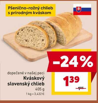 Kváskový slovenský chlieb 405 g