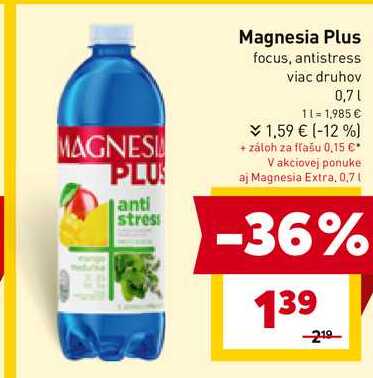 Magnesia Plus focus, antistress viac druhov 0,7l