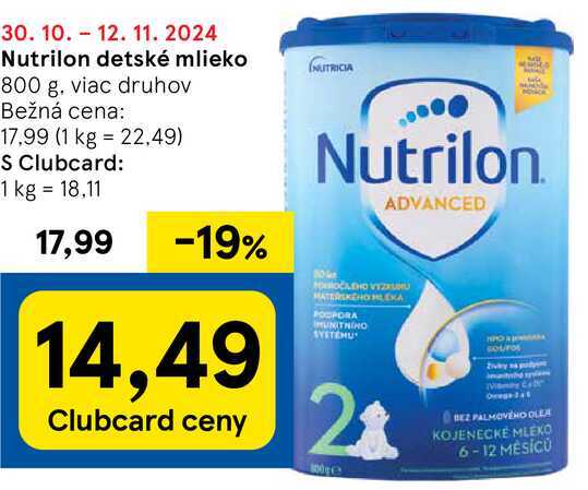 Nutrilon detské mlieko, 800 g