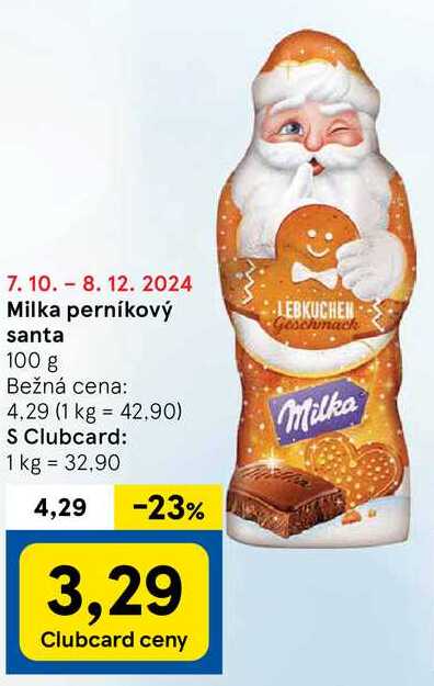 Milka perníkový santa, 100 g