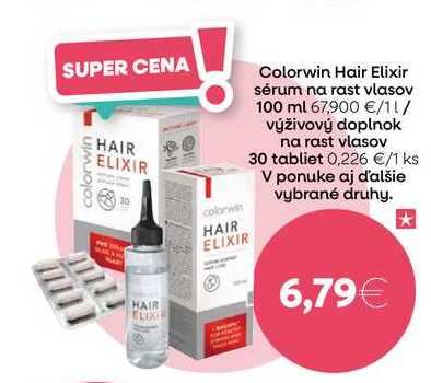 Colorwin Hair Elixir sérum na rast vlasov 100 ml 