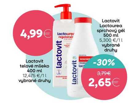 Lactovit Lactourea sprchový gél 500 ml 