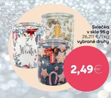 Winter Sviečka v skle 95 g 