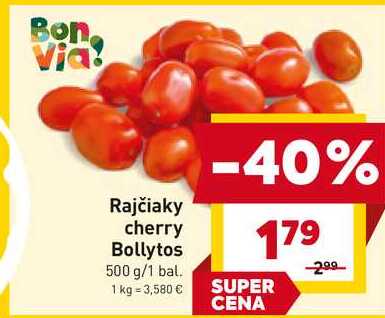 Rajčiaky cherry Bollytos 500 g/1 bal. 