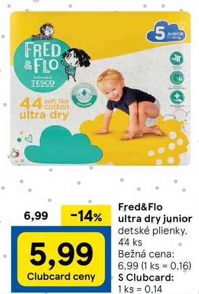 Fred&Flo ultra dry junior, 44 ks