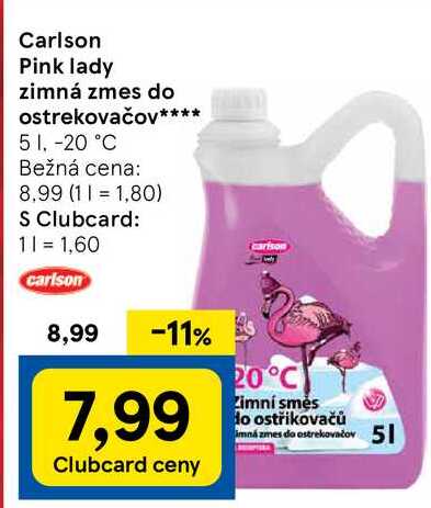 Carlson Pink lady zimná zmes do ostrekovačov, 5 l