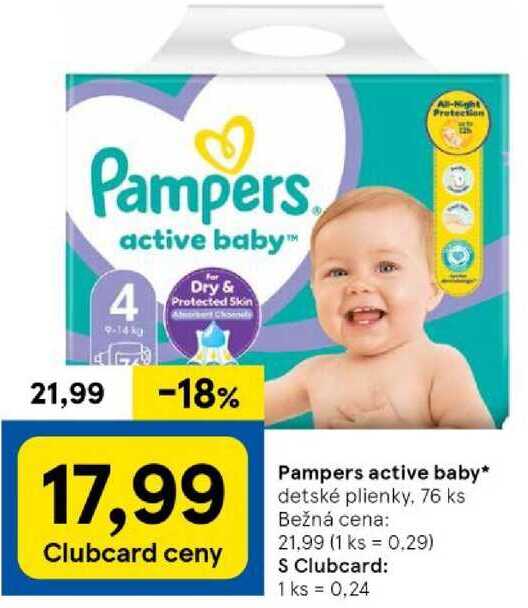 Pampers active baby, 76 ks 