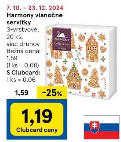 Harmony vianočne servítky, 20 ks